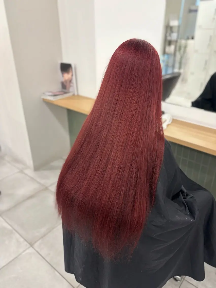 ロング ヘアカラー 🎀暖色カラー🎀 韓国ヘア まなかのヘアスタイル