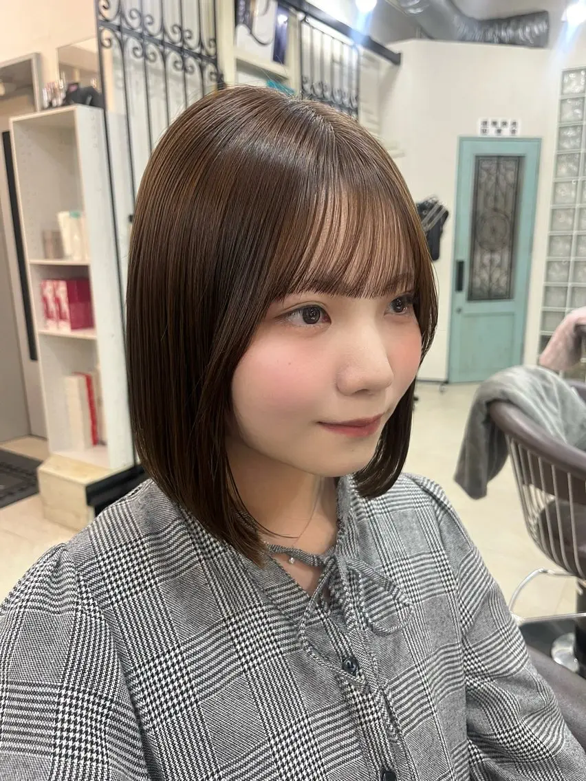 ミディアム ボブ 外ハネヘア トリートメント カット トリートメント 兒玉/艶カラー/ 髪のお悩み相談😌のヘアスタイル