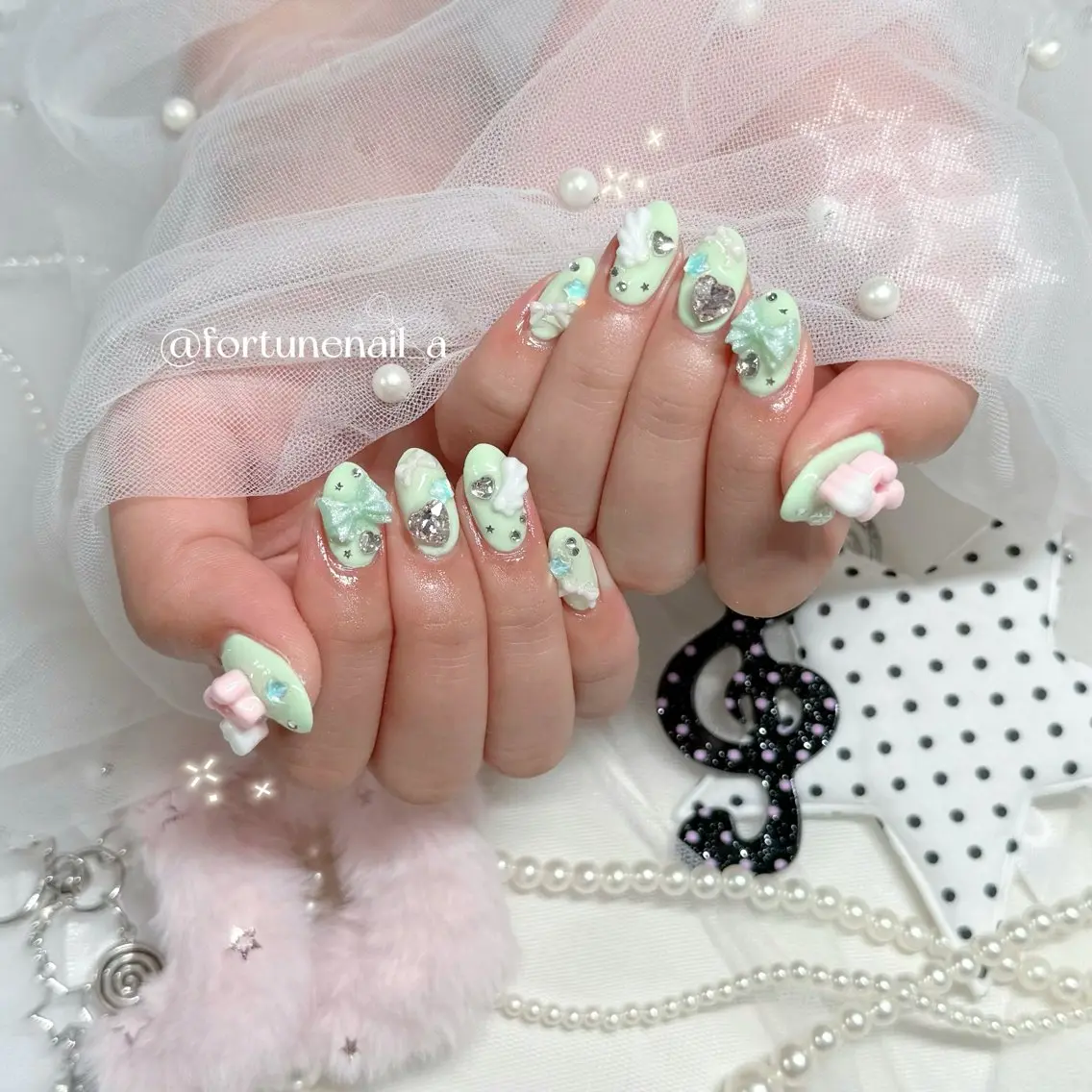 ネイル ハンドネイル ✩.*🎀 aoi🎀のネイルデザイン