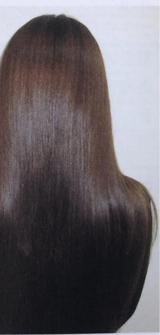 ロング カラー 縮毛矯正 酸性ストレート カット ヘアカラー トリートメント au栄矢場町 似合わせカットのヘアスタイル