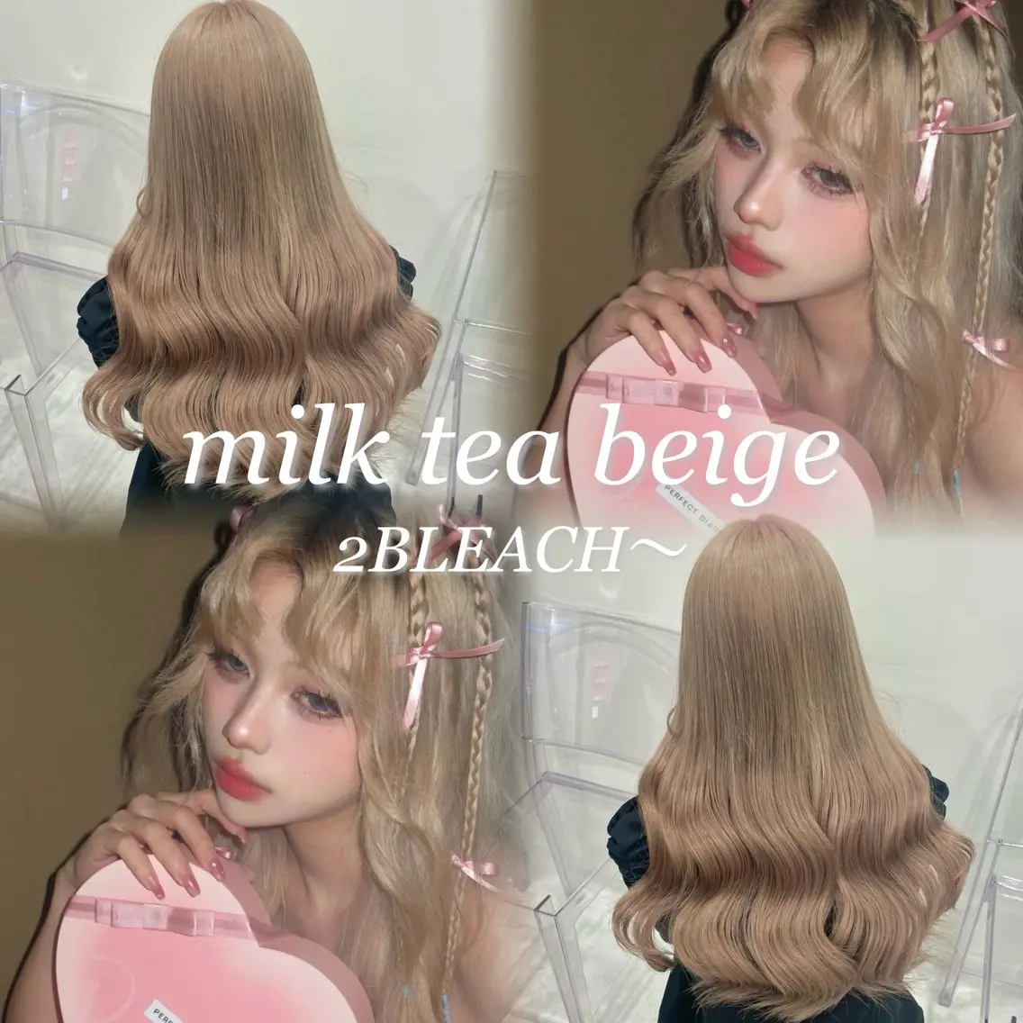 ロング カラー ベージュカラー ブリーチ ブロンド グレージュ ハイトーンカラー 色落ち綺麗🩰ハイ トーン🎀RINKAのヘアスタイル