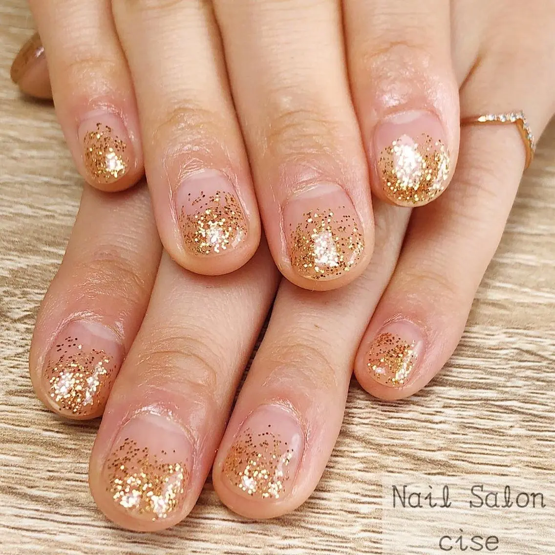 ネイル ラメ(グリッター) ラメグラデーション ハンドネイル Nail Salon ciseのネイルデザイン