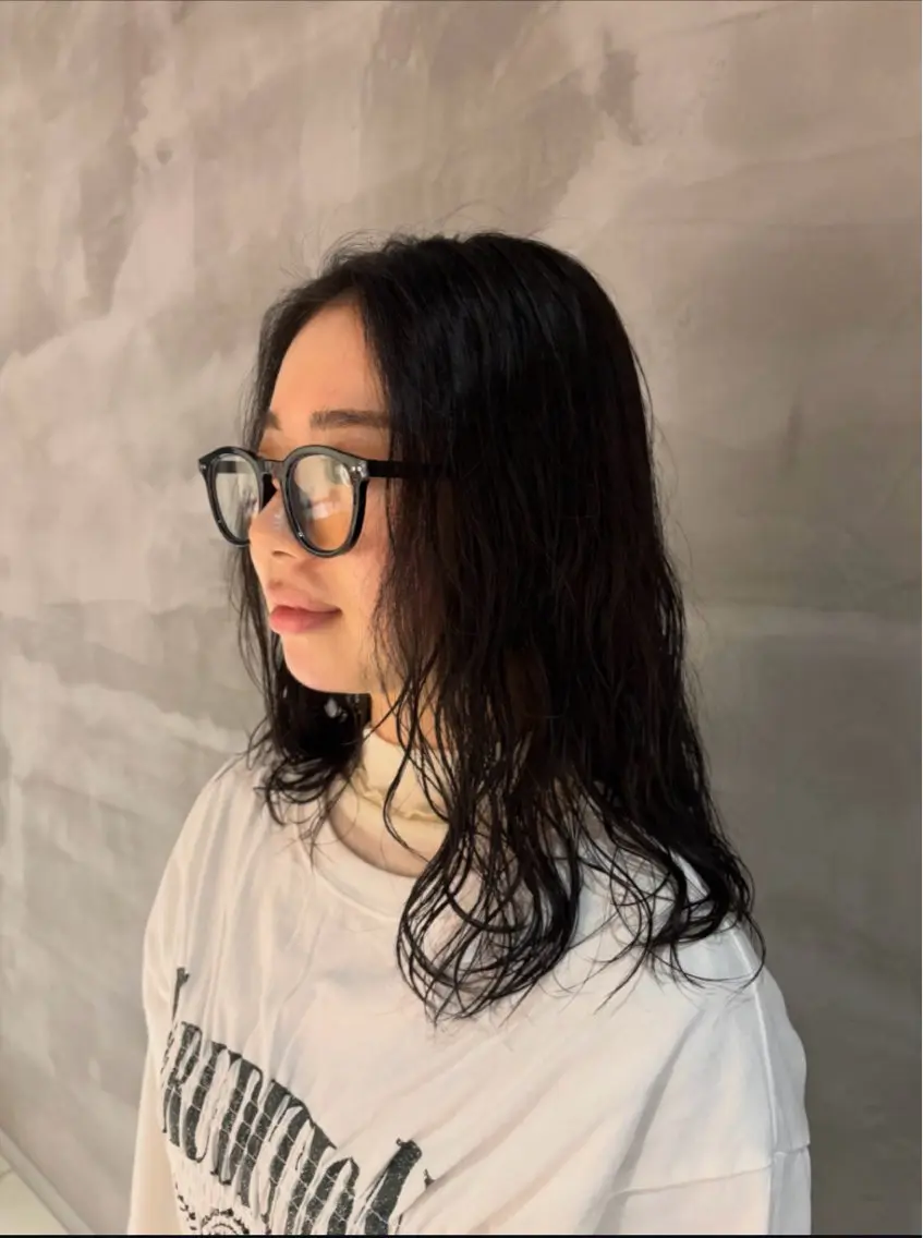 セミロング パーマ パーマ KOUYU(ému) 伏見/カラーモデルのヘアスタイル
