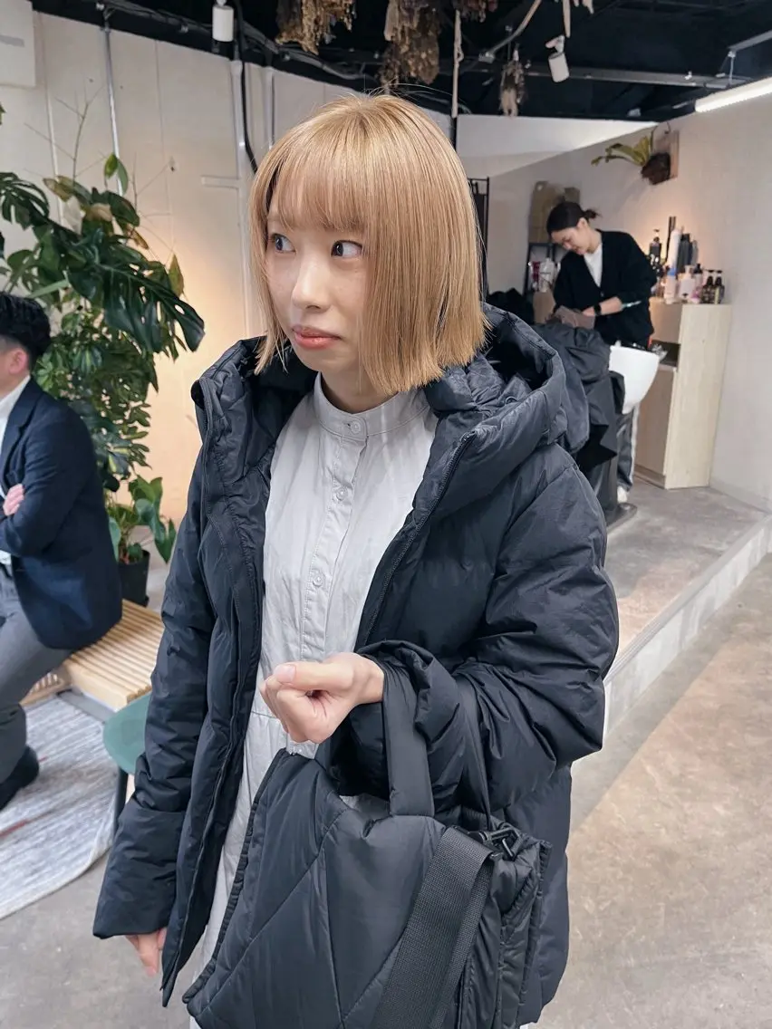 ミディアム カラー ブリーチ ヘアカラー 岩田 良/ブリーチカラーのヘアスタイル