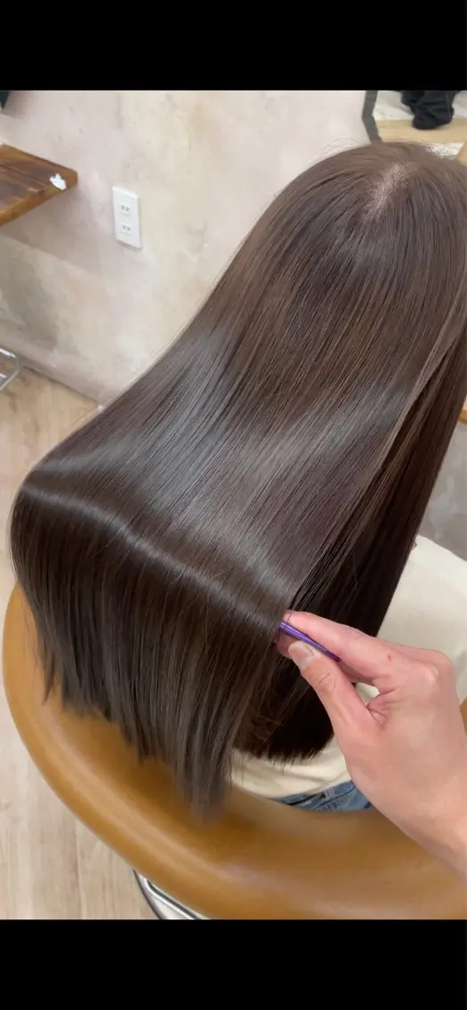 ロング カット ヘアカラー 縮毛矯正 トリートメント 縮毛矯正/カット 笠原康平のヘアスタイル