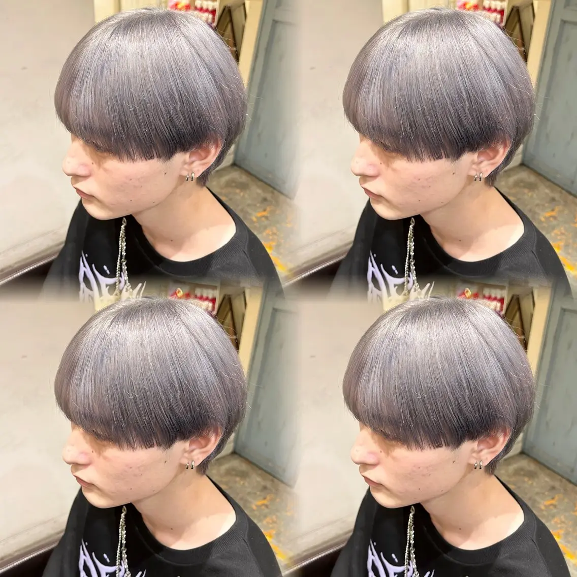 カラー メンズ ヘアカラー トリートメント 🦋REISA🦋 エクステ×ハイトーンのヘアスタイル