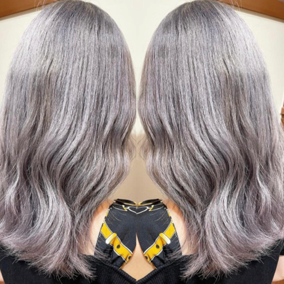 カラー ヘアカラー トリートメント ブリーチカラー矢場町 ハイトーン 栄 平野のヘアスタイル