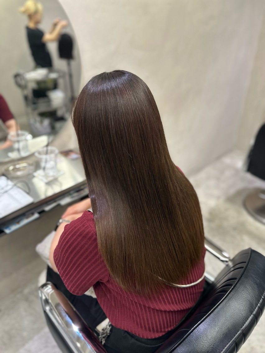 ロング パーマ ストレートパーマ ながい まさきのヘアスタイル