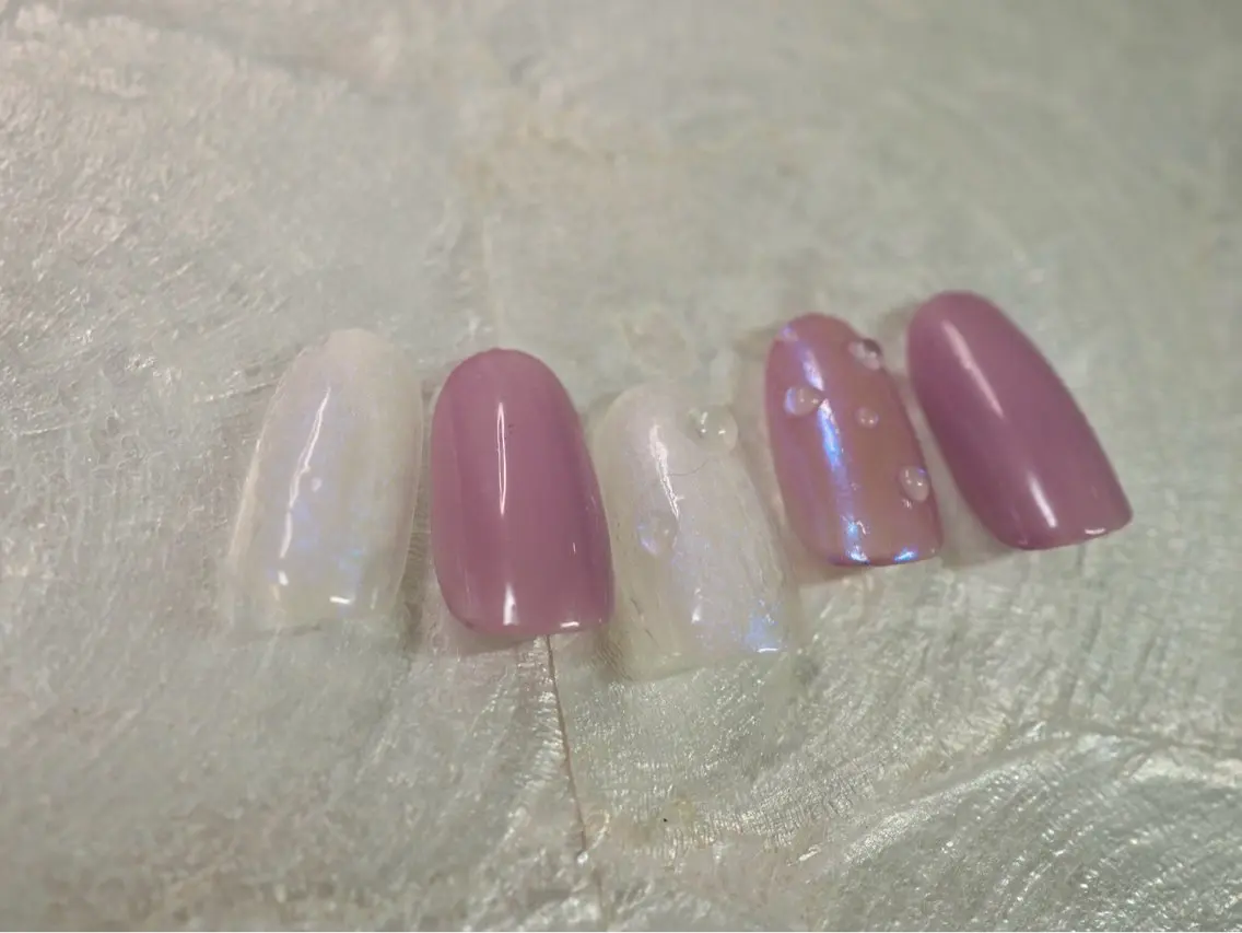 ネイル オーロラネイル 桜ネイル フラワーネイル フットネイル フレンチネイル ハンドネイル kikinail 溝の口のネイルデザイン