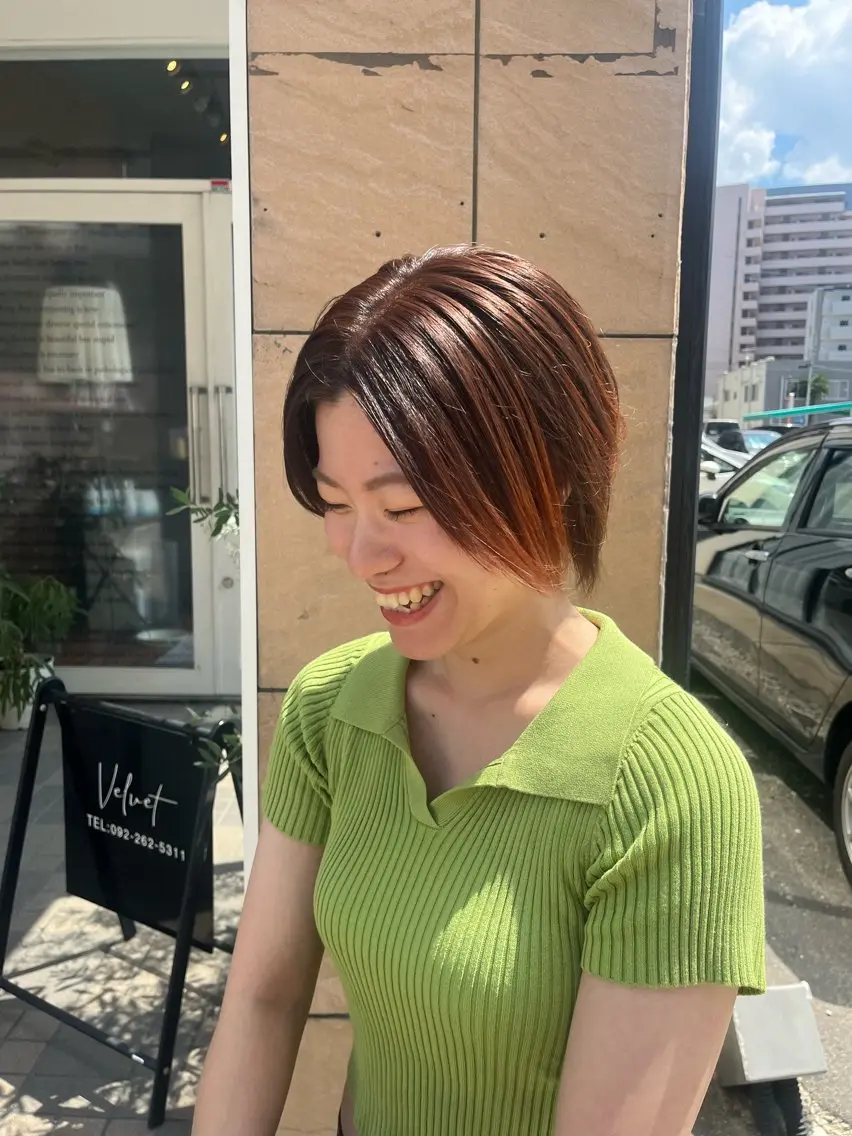ショート カラー ブリーチ ブリーチなしカラー haruka / CosyVelvetのヘアスタイル
