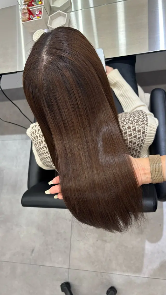 ロング カラー 髪質改善 縮毛矯正 巻ける縮毛矯正 Sachi🐰のヘアスタイル
