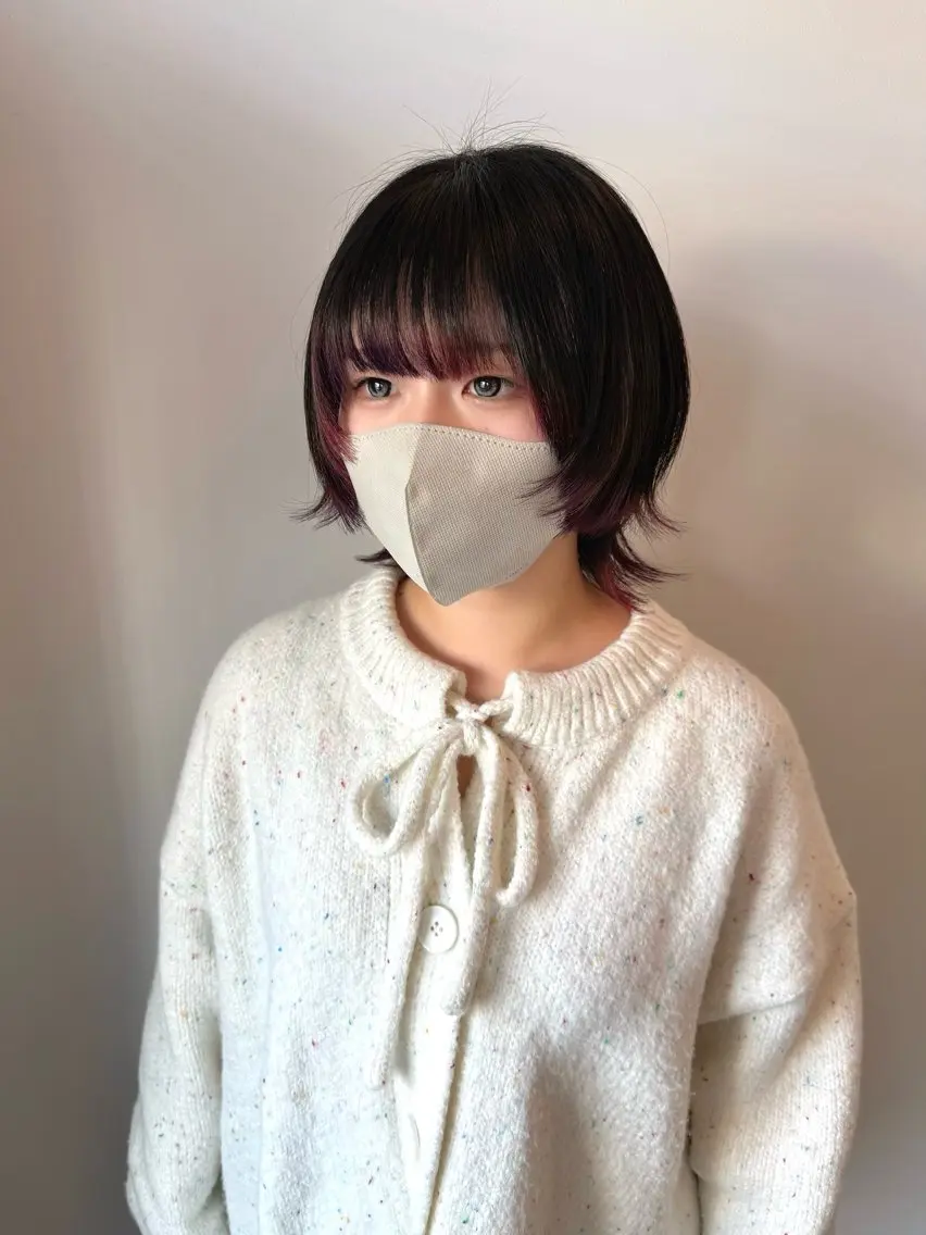 ショート カラー ショートヘア ウルフカット カット ヘアカラー WATANABE MISAKIのヘアスタイル