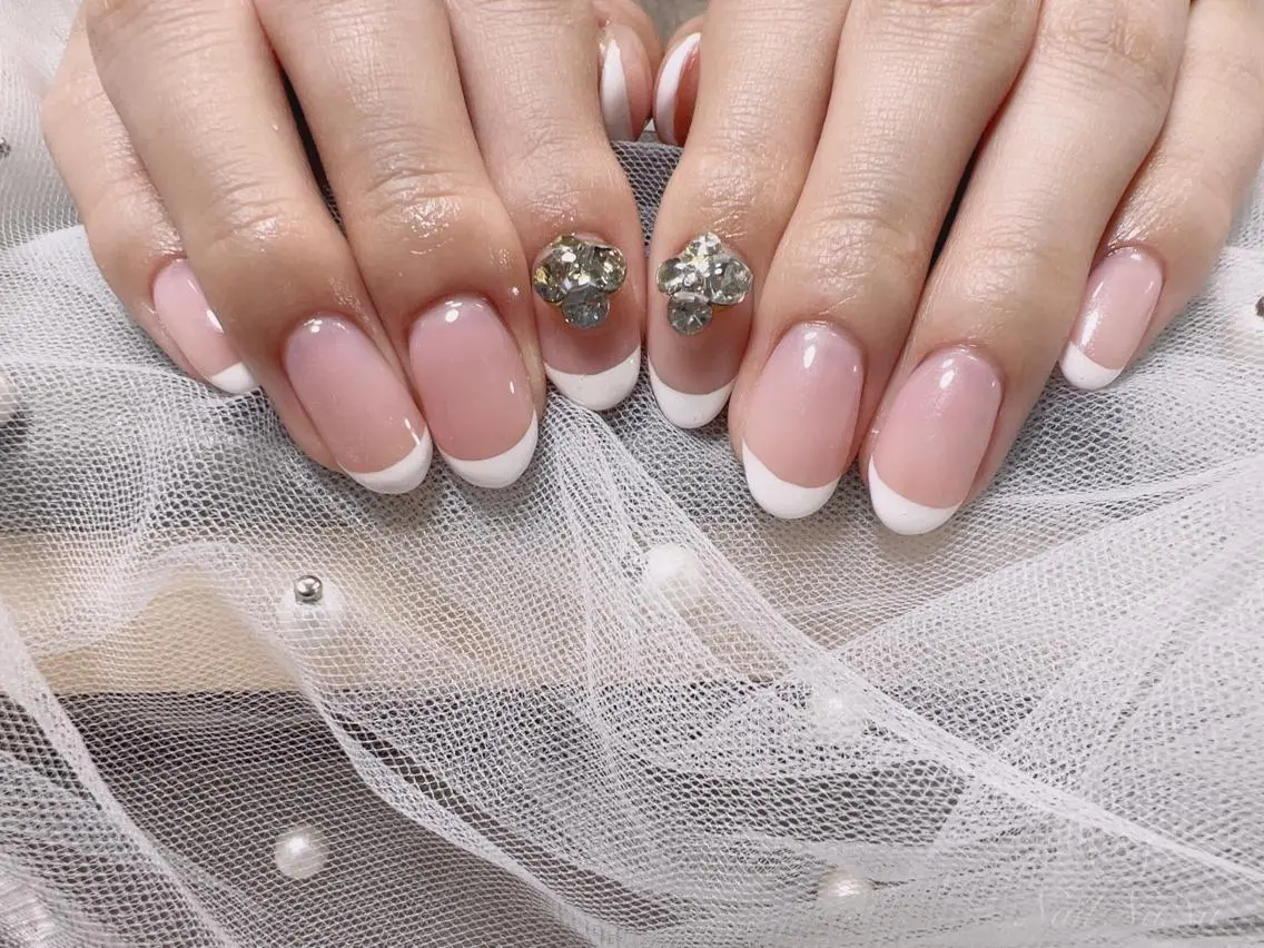 ショート カラー ネイル フレンチネイル ハンドネイル Nail NaNaのネイルデザイン
