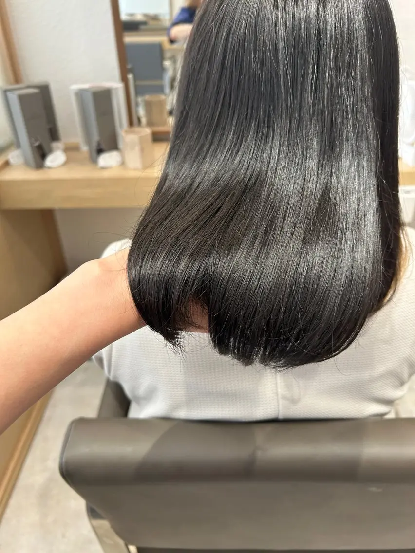 ロング カラー 髪質改善 トリートメント カット トリートメント 久木原 ゆりのヘアスタイル