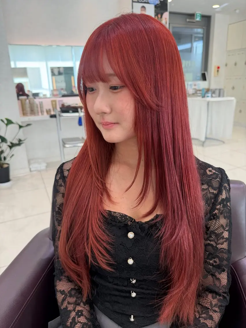 ロング カット ヘアカラー 木曜日空きあり🩷 layer🎀透明感のヘアスタイル