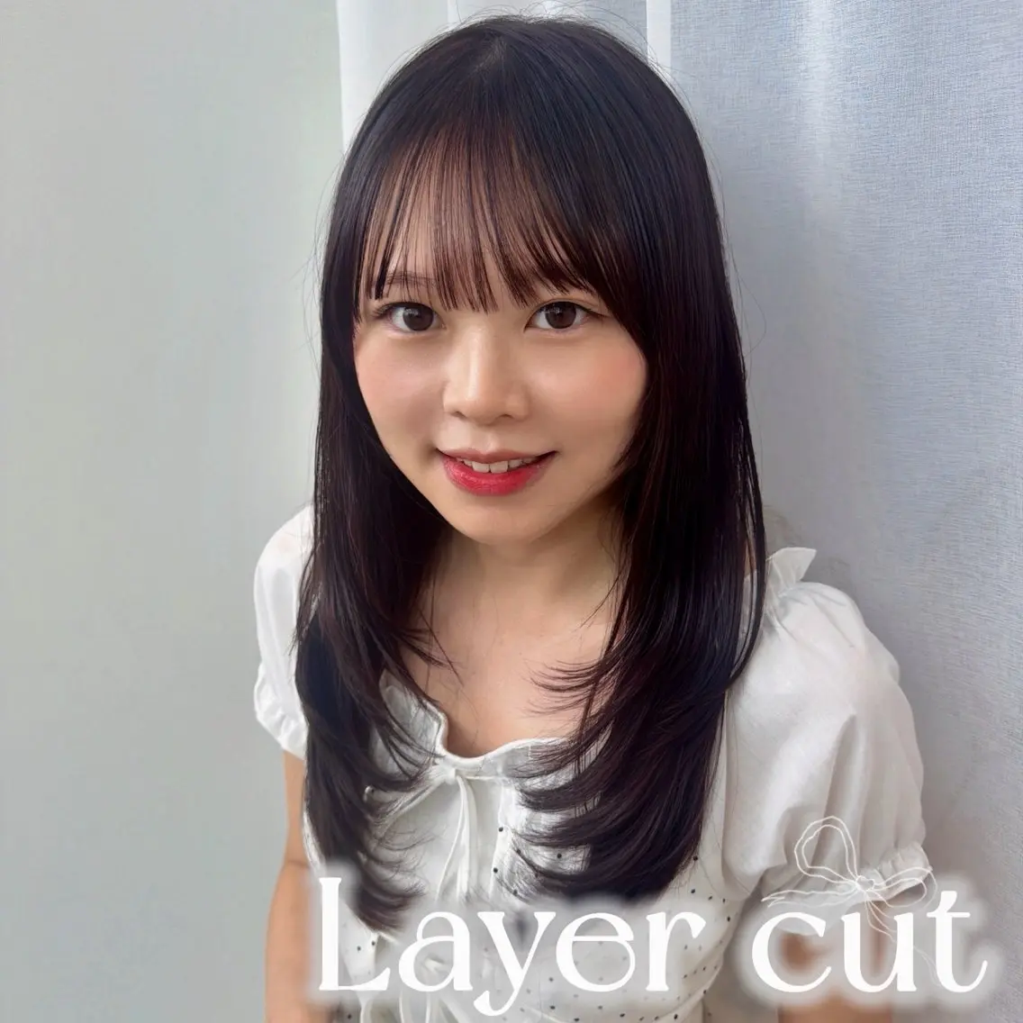 ロング レイヤーカット カット トリートメント 🩵HIYORI /栄/レイヤーカットのヘアスタイル