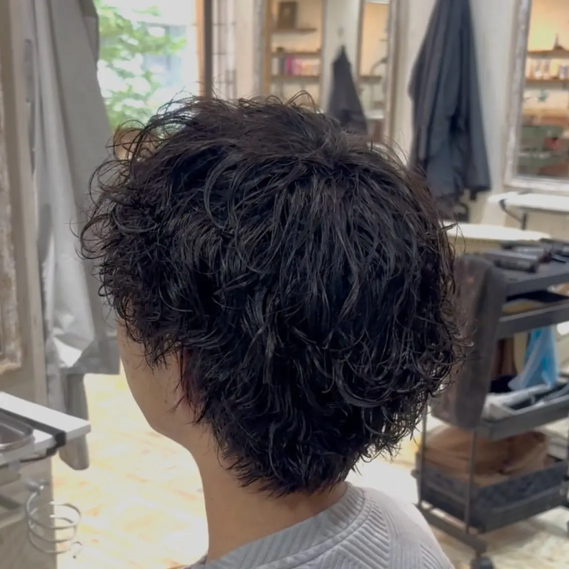 ミディアム パーマ メンズ カット パーマ 💥桜木町メンズ専門 💥ルキのヘアスタイル
