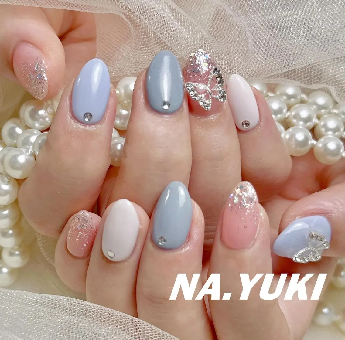 ネイル ハンドネイル ハンドケア 🌷 Mooning 🌷のネイルデザイン