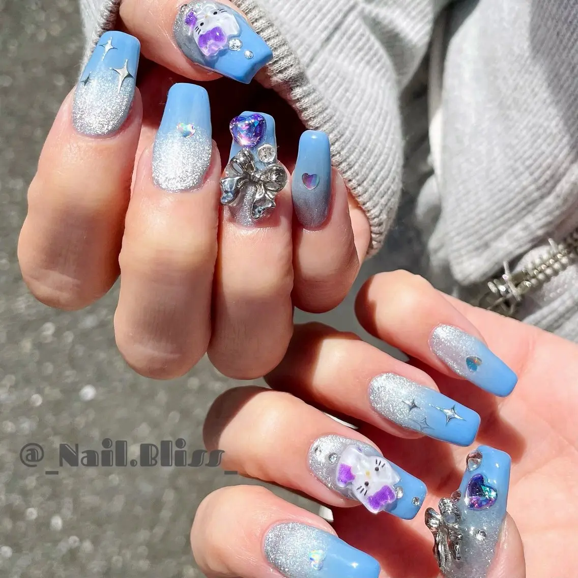 ネイル キラキラネイル マグネットネイル ハンドネイル NAIL BLISSのネイルデザイン