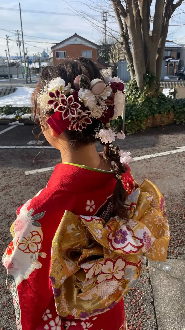 ヘアアレンジ 成人式 澤田 真凛のヘアスタイル