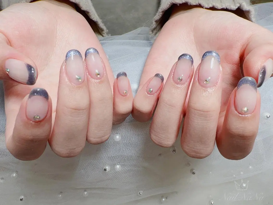 ショート カラー ネイル フレンチネイル ハンドネイル Nail NaNaのネイルデザイン