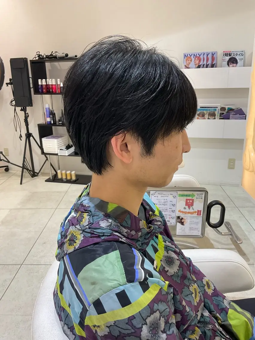 メンズ マッシュ シースルーマッシュ 稲村 直也のヘアスタイル