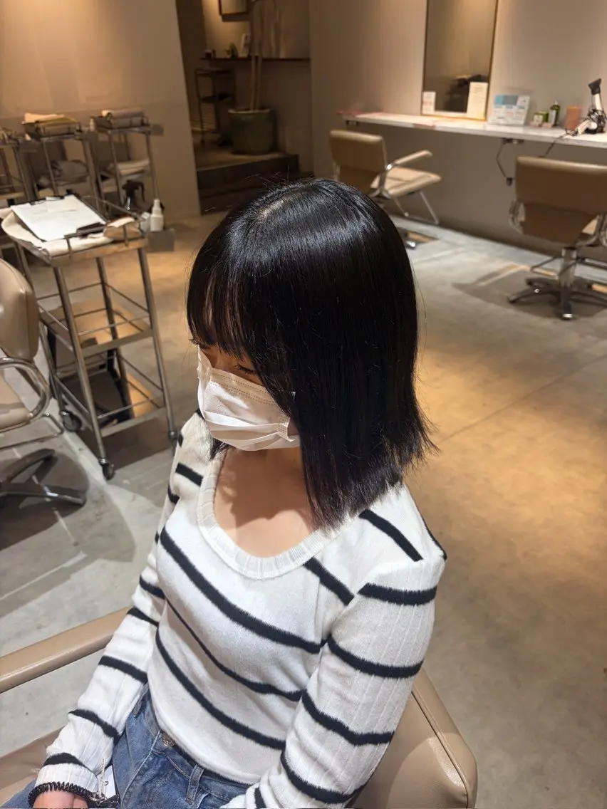 ミディアム レディースカット モデル募集中/田中楓のヘアスタイル