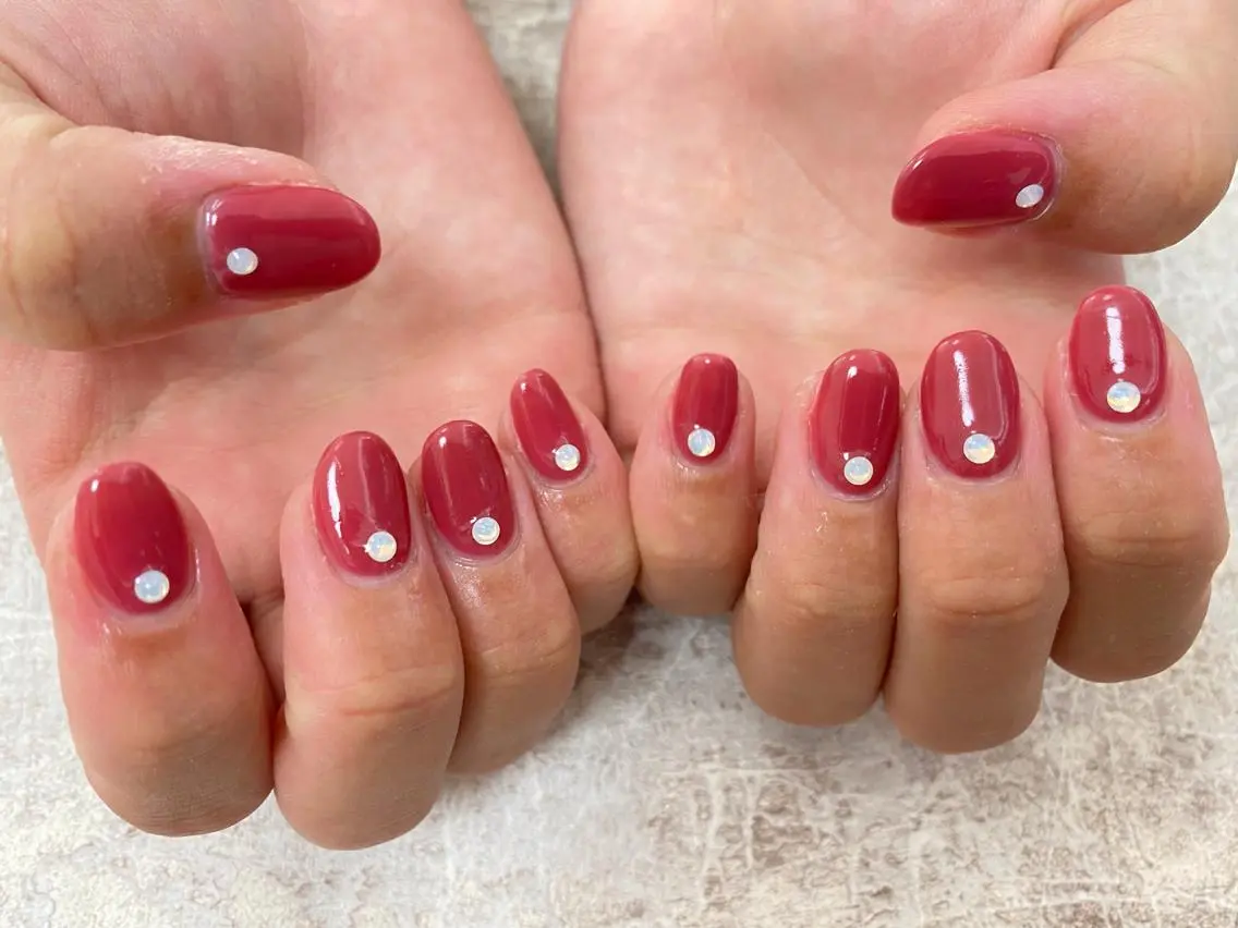 ネイル ワンカラーネイル ハンドネイル mogunail &blowのネイルデザイン