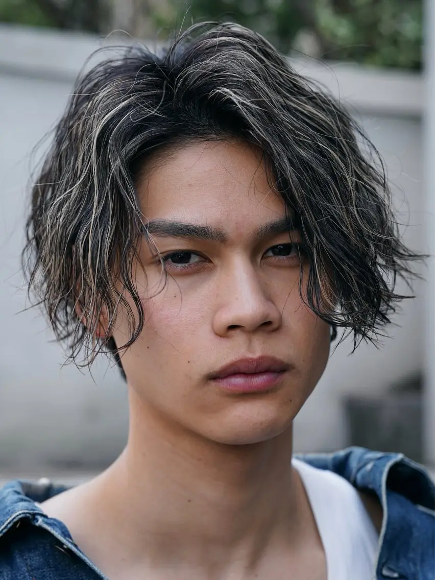 【🌈デビュー前限定‼️ミニモ学割🌈】メンズカット＋各種パーマ＋ハイライト＋3stepトリートメントの写真