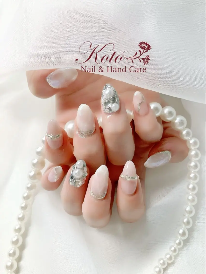 ネイル 長さ出し ジェルネイル 持ち込み ニュアンスネイル 赤色 ハンドネイル Nail Salon KOTOのネイルデザイン