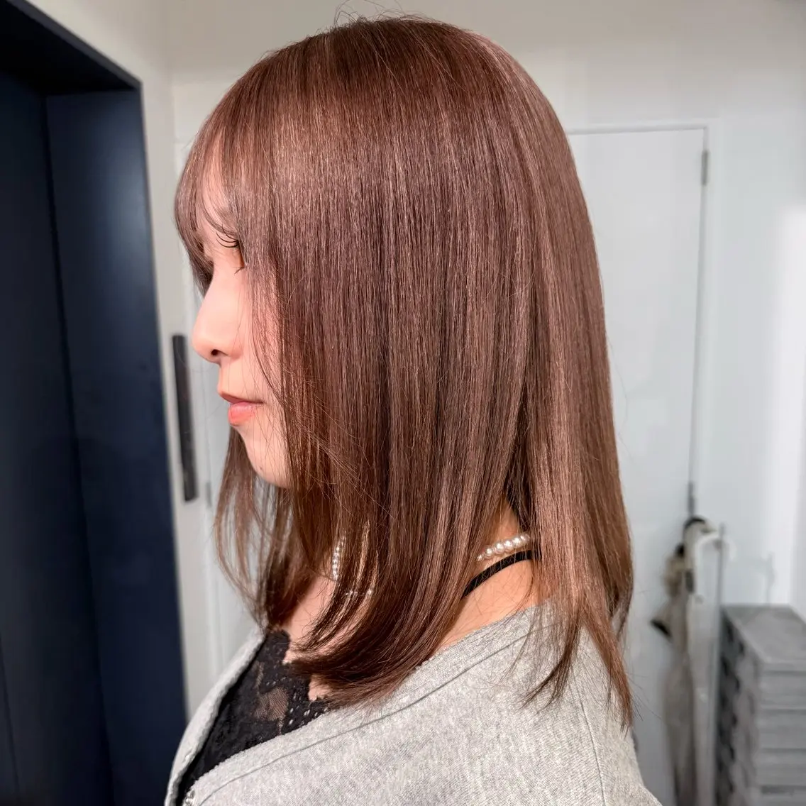 ミディアム カラー ベージュカラー ブリーチ ブラウンカラー ヘアカラー ヒマリ/ ベージュ/ハイトーンのヘアスタイル