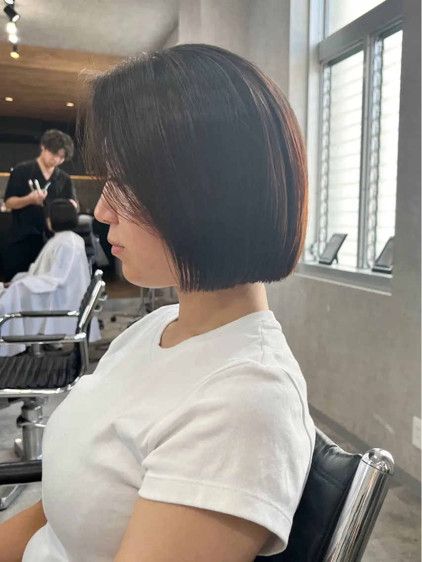 ショート カット 縮毛矯正 ボブ×縮毛矯正 ryotaのヘアスタイル