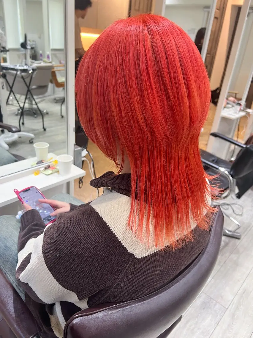 ミディアム カット ヘアカラー トリートメント ☺︎ RIHOのヘアスタイル