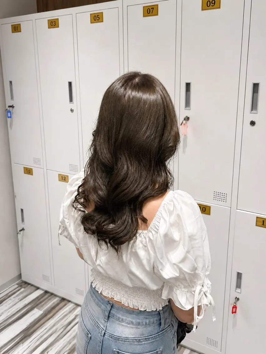 カラー ベージュカラー オリーブベージュ ヘアカラー HairMake3 ヒジリのヘアスタイル