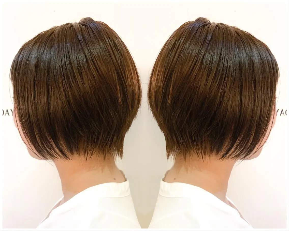 ショート カット ヘアカラー トリートメント ショート✨ボブ✨代表 新田見美仁のヘアスタイル
