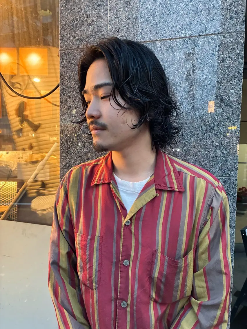 パーマ メンズ カット パーマ トリートメント 新規再来率No.1 金山/メンズパーマのヘアスタイル