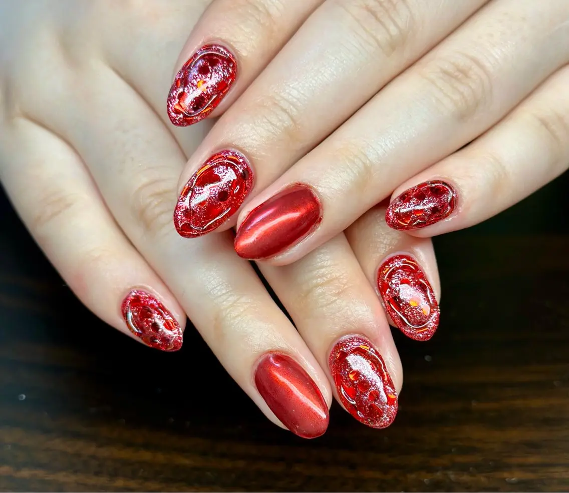 ネイル マグネットネイル ニュアンスネイル ワンカラーネイル 夏ネイル Mai’s nailのネイルデザイン