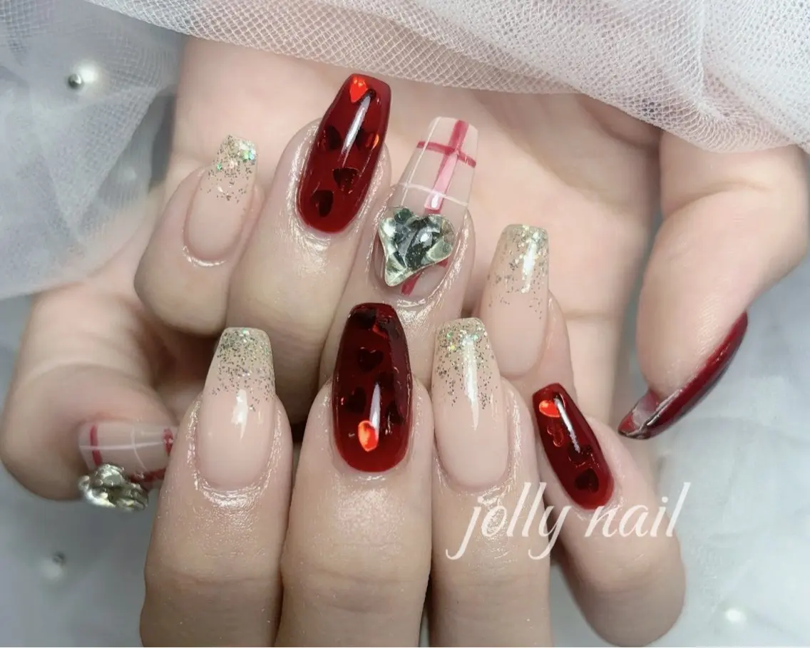 ネイル ハンドネイル Meri💅ジェル& チップ長さだし専門のネイルデザイン