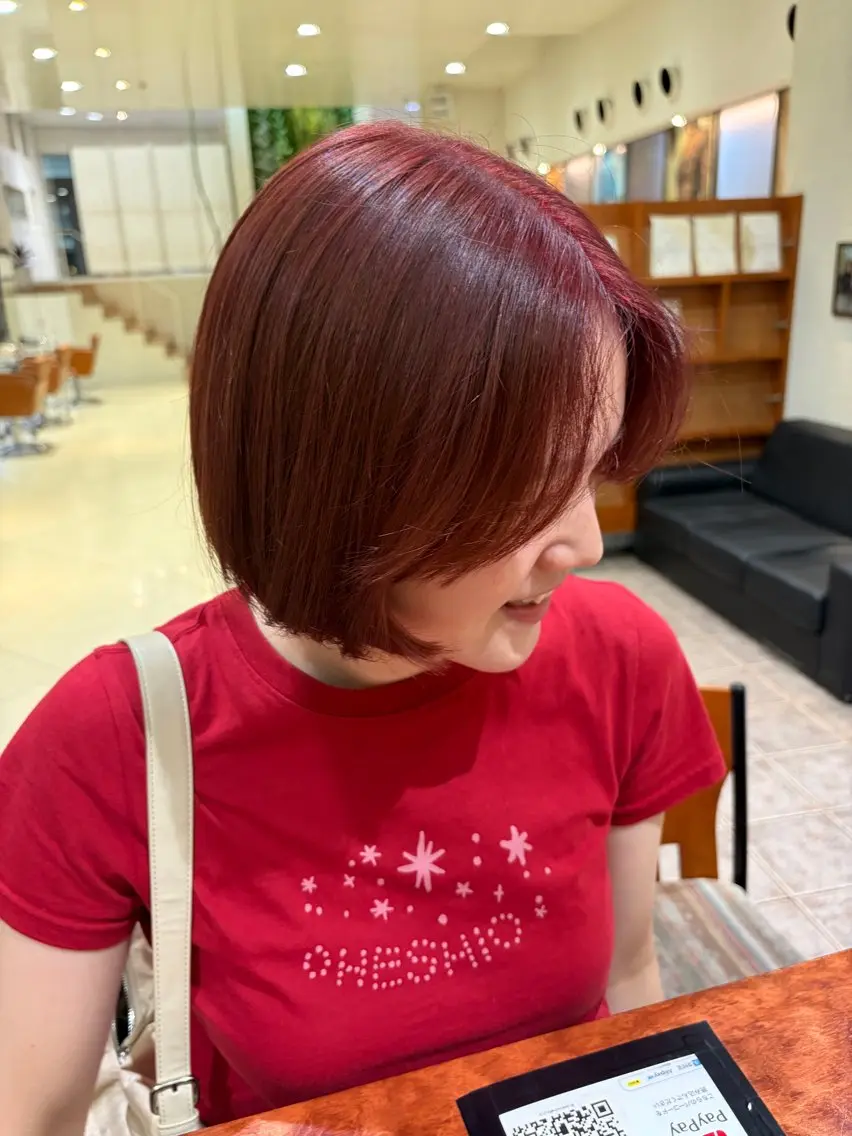 カラー ヘアカラー 田中 愛子のヘアスタイル