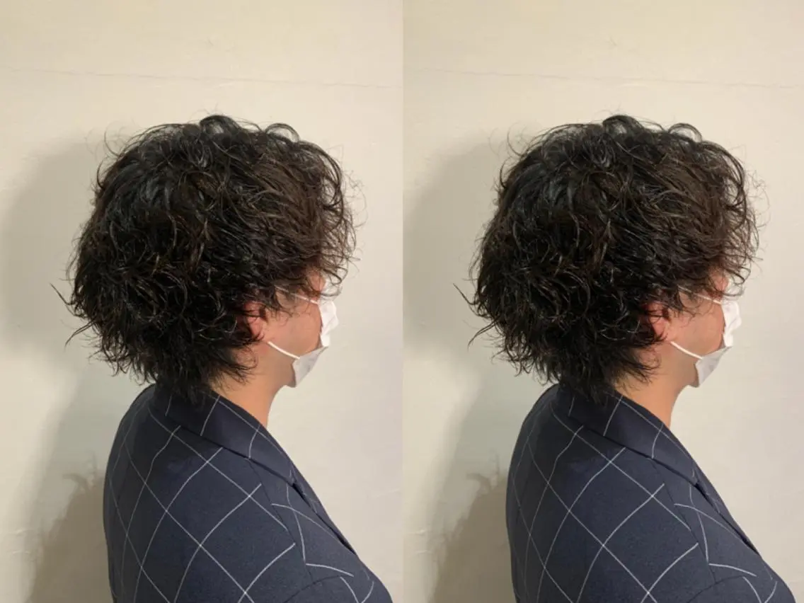 パーマ メンズ メンズパーマ スパイラルパーマ 小西 美帆のヘアスタイル