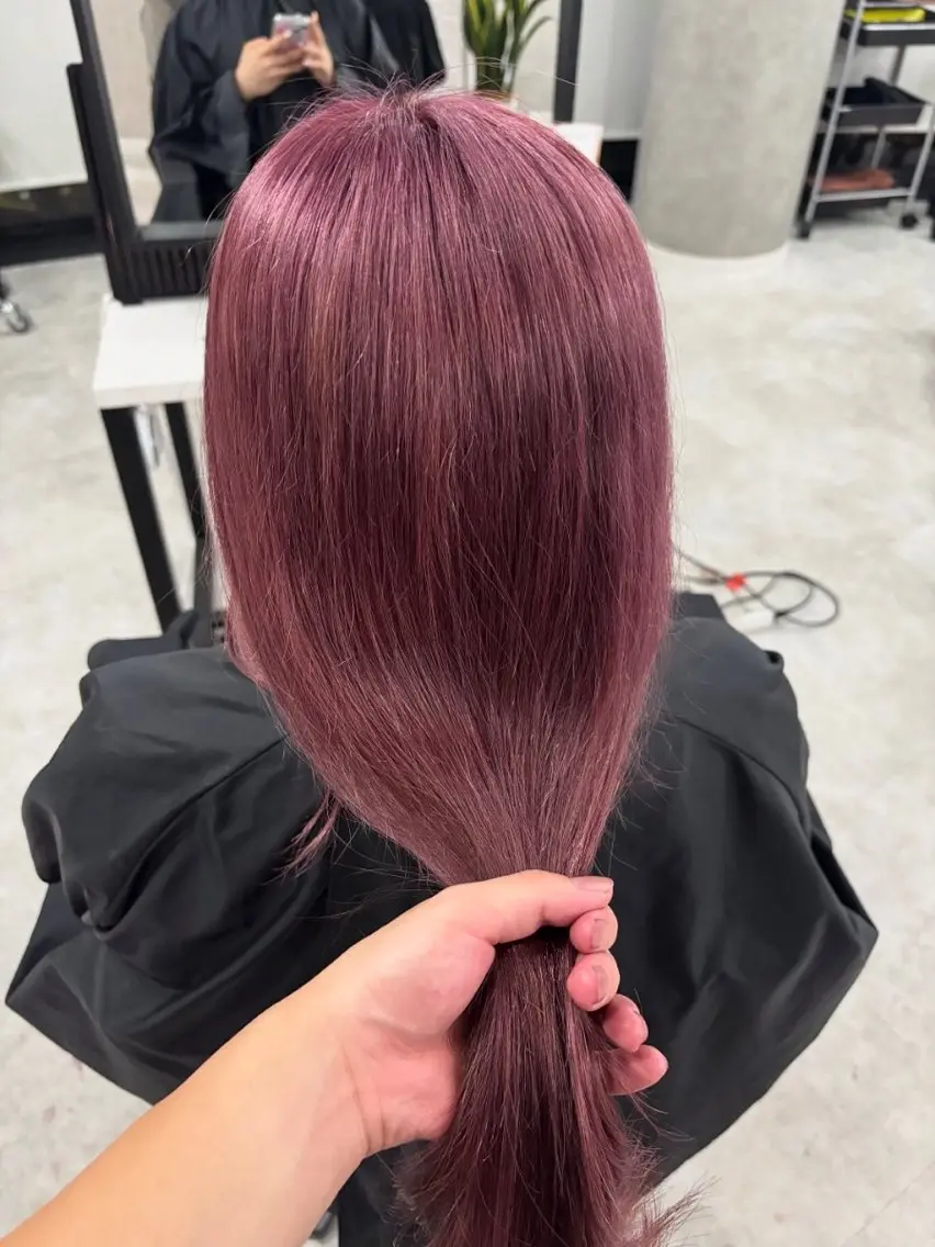 ロング カラー ラベンダーカラー ピンクカラー ピンクラベンダー ヘアカラー カラー/カットモデル /YUTOのヘアスタイル