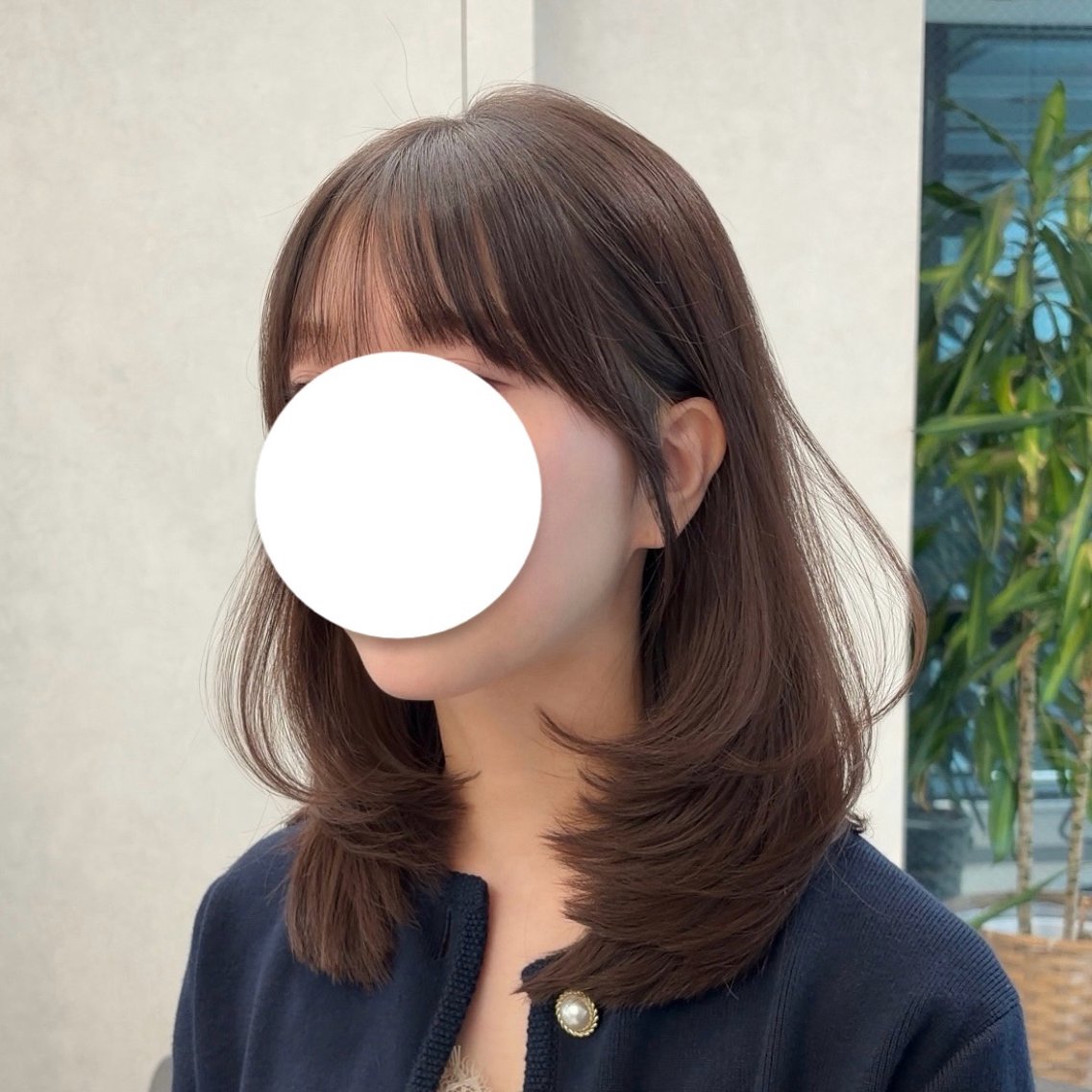 セミロング カット トリートメント レイヤーカット/ 透明感カラー/あさかのヘアスタイル