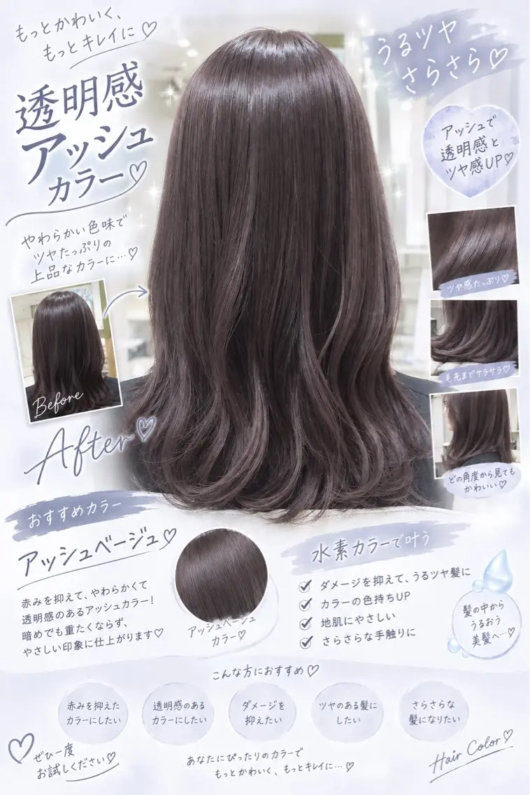 ロング カラー アッシュ 透明感カラー オレンジ 🫧おおにし みか🫧のヘアスタイル