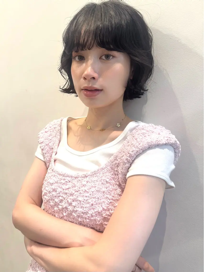 ✨最新ダメージレスパーマ✨骨格補正カット+ミルクパーマの写真