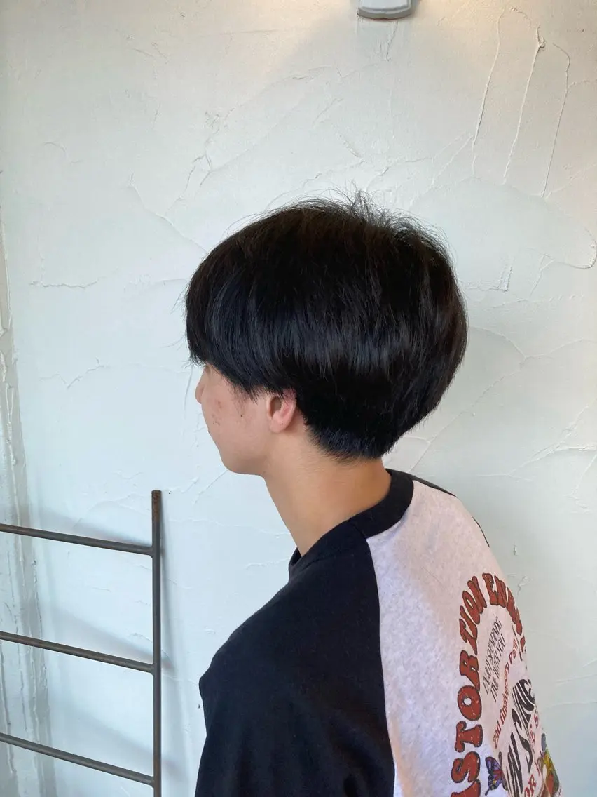 ショート カラー メンズ メンズ就活ヘア 黒髪 靏 美咲のヘアスタイル