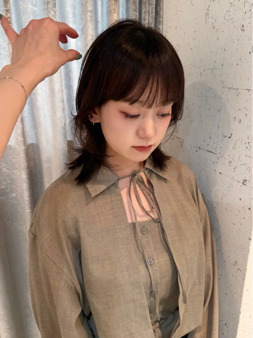 ミディアム カラー 透明感カラー カット ヘアカラー トリートメント mai / linoah˚✧のヘアスタイル
