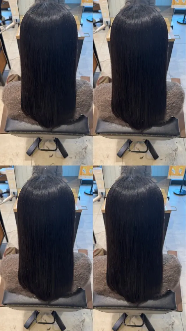 ロング カラー 髪質改善ストレート ⭐️髪質改善カラーのヘアスタイル