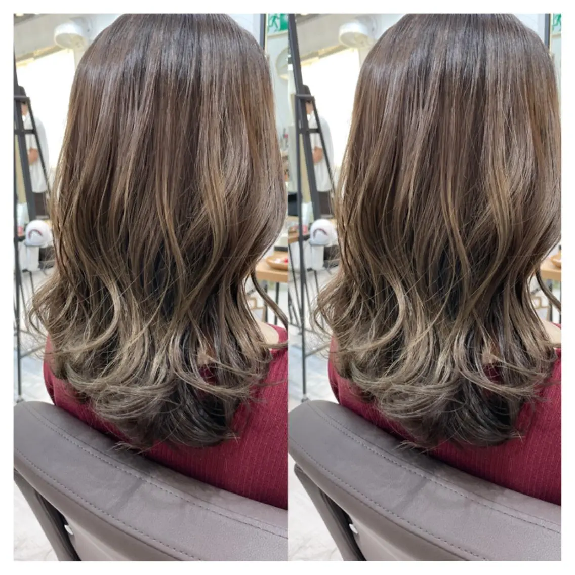 ミディアム カラー カット ヘアカラー トリートメント 村山 茉衣のヘアスタイル
