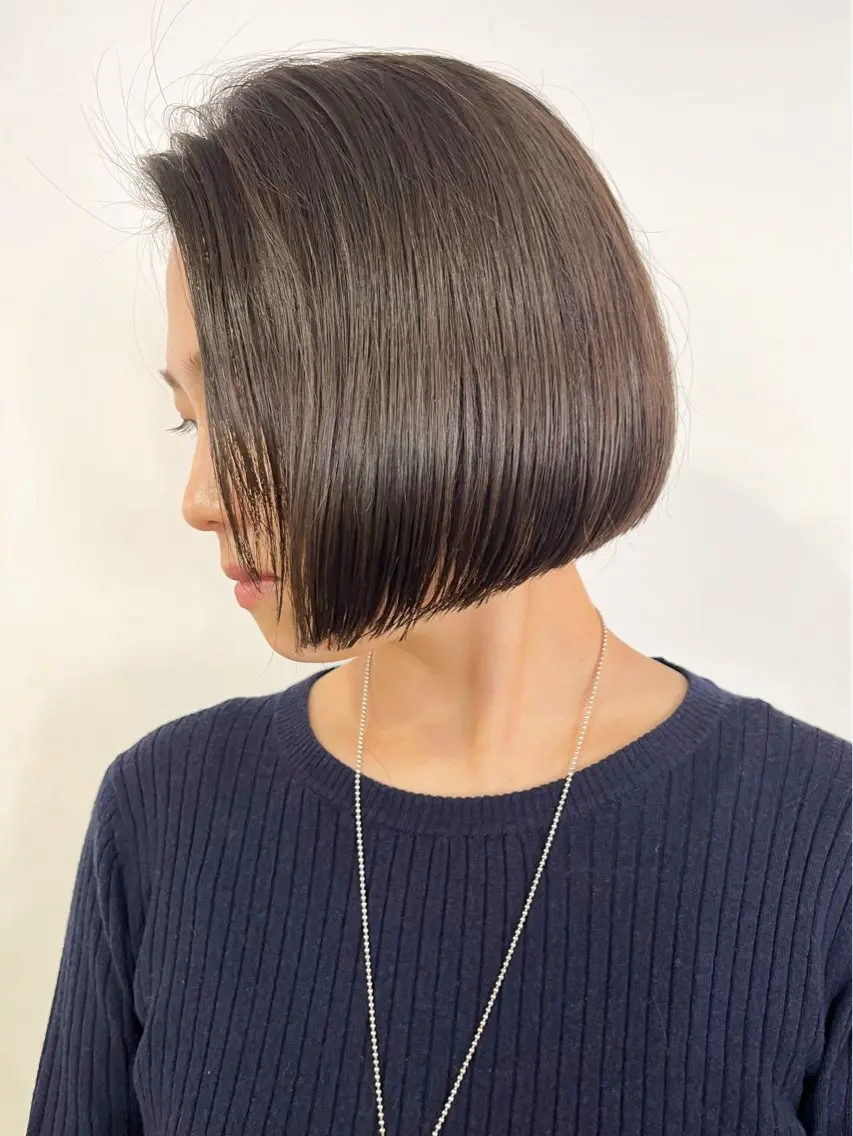 ショート カット 縮毛矯正 ボブ×縮毛矯正 ryotaのヘアスタイル