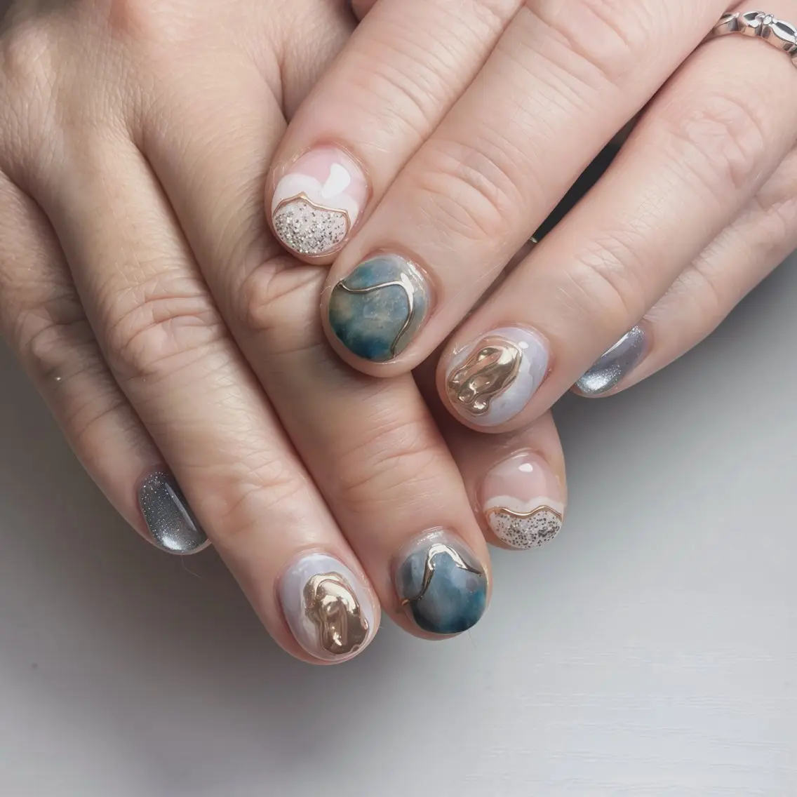 ネイル フットネイル 氷ネイル・うるうるネイル マグネットネイル メンズネイル ニュアンスネイル ハンドネイル nail salon anoneのネイルデザイン